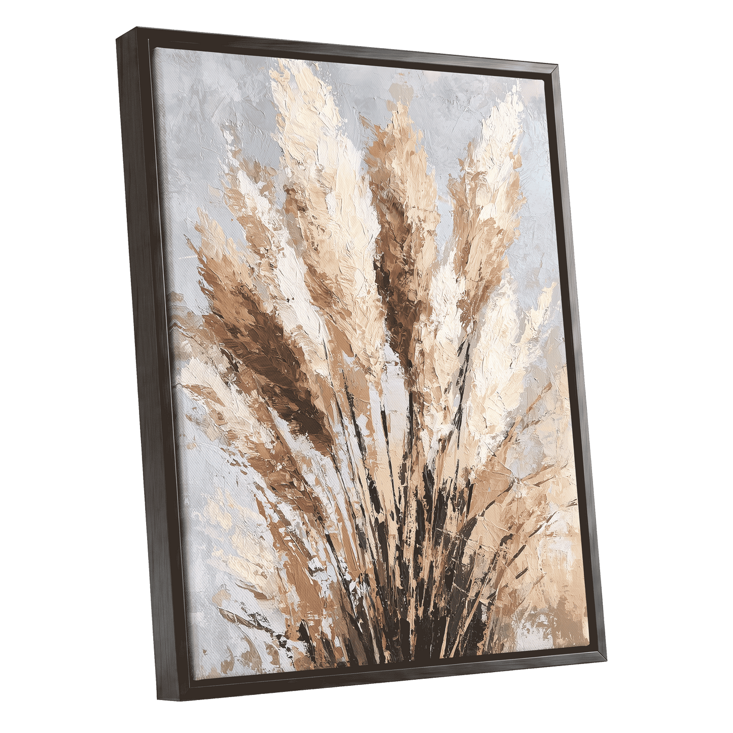 Pampas Reverie – black framed canvas option