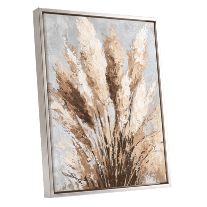 Pampas Reverie – silver framed canvas option