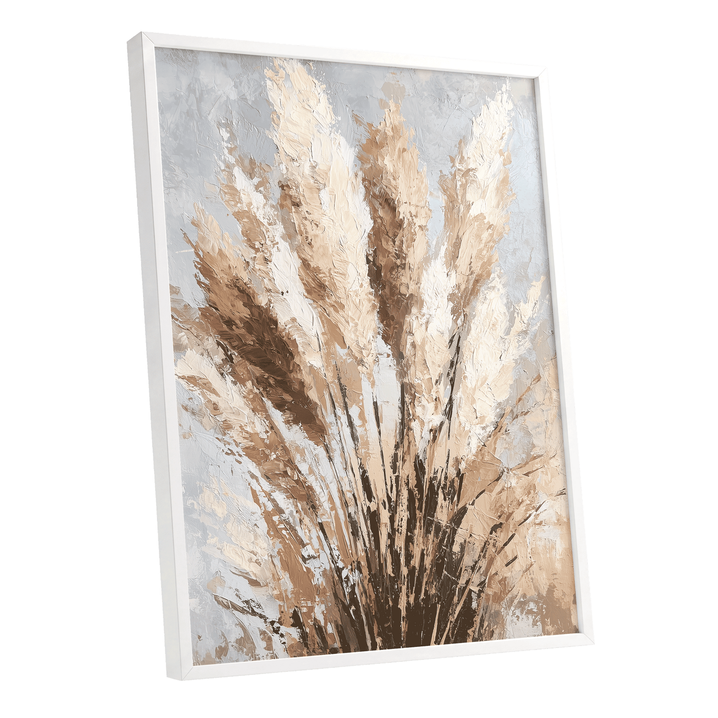 Pampas Reverie – white framed poster option