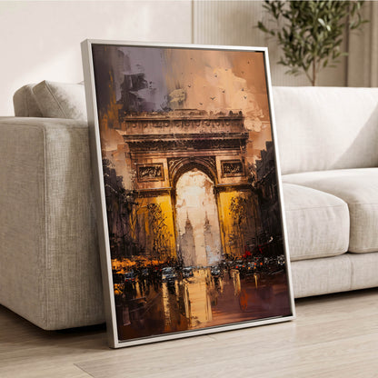 Parisian Passage, black, brown, gold abstract wall art displayed in a styled interior, gallery view 2