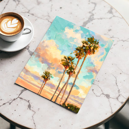 Pastel Palm Horizon – wall art displayed in a styled interior, gallery view 3