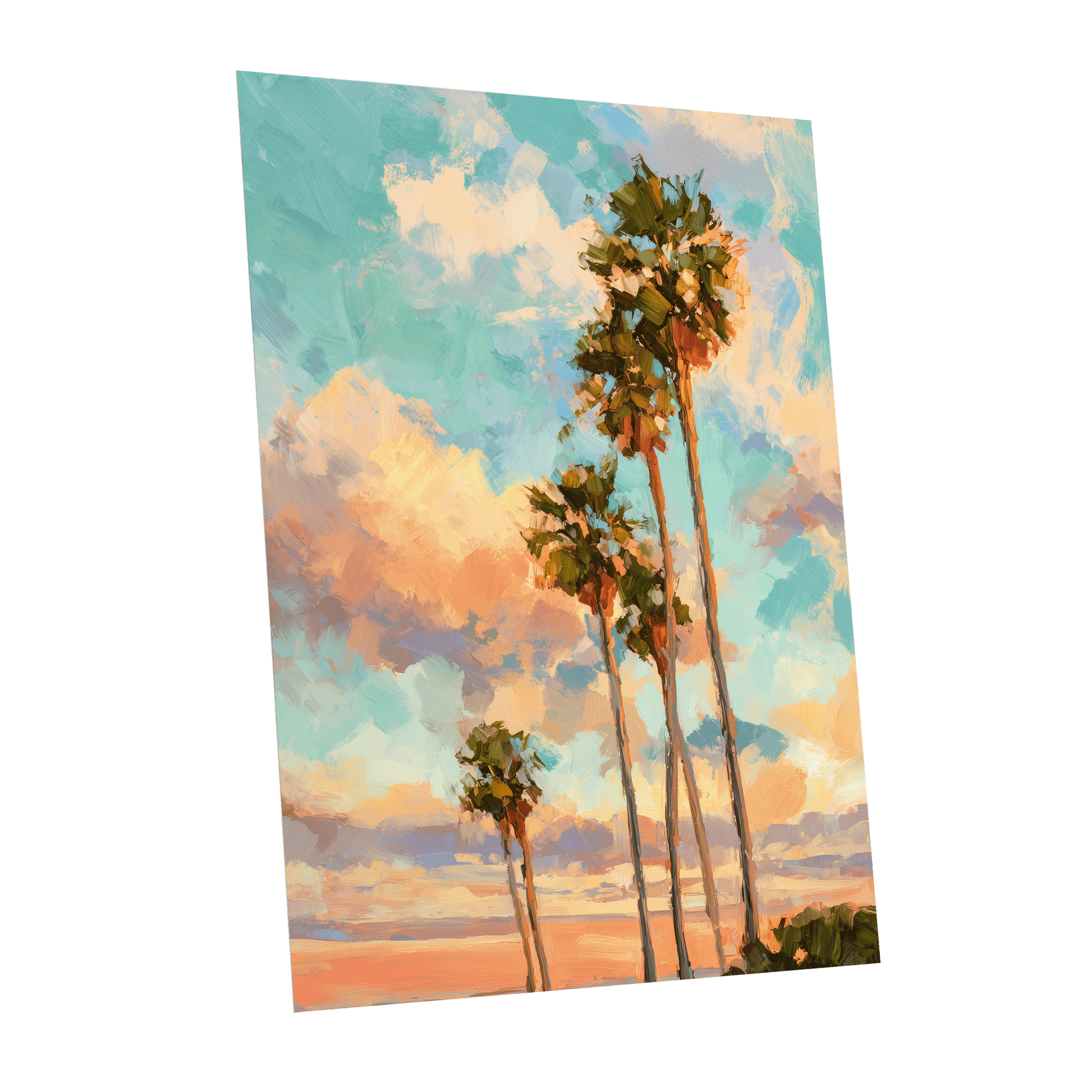 Pastel Palm Horizon – unframed poster option