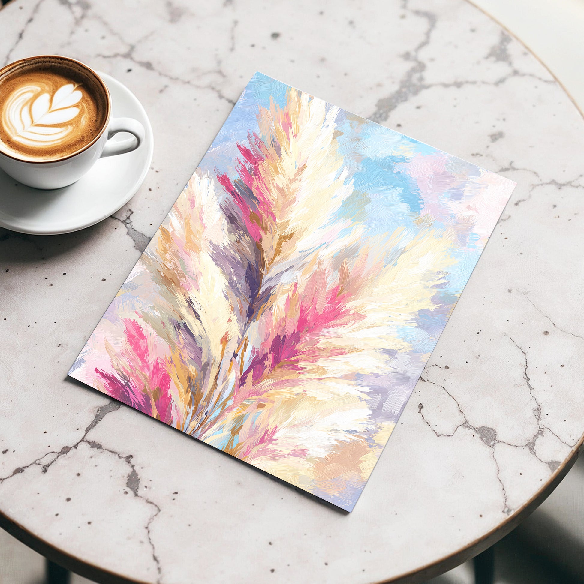 Pastel Plume Garden – wall art displayed in a styled interior, gallery view 3