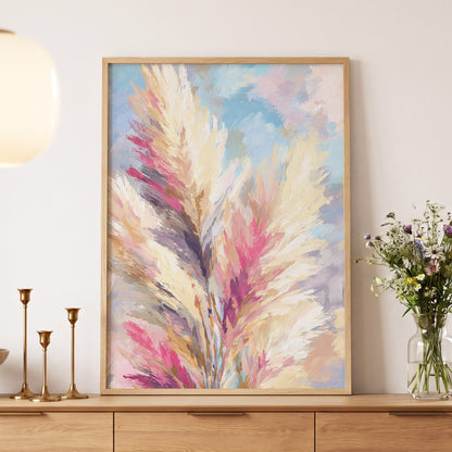 Pastel Plume Garden – wall art displayed in a styled interior, gallery view 4