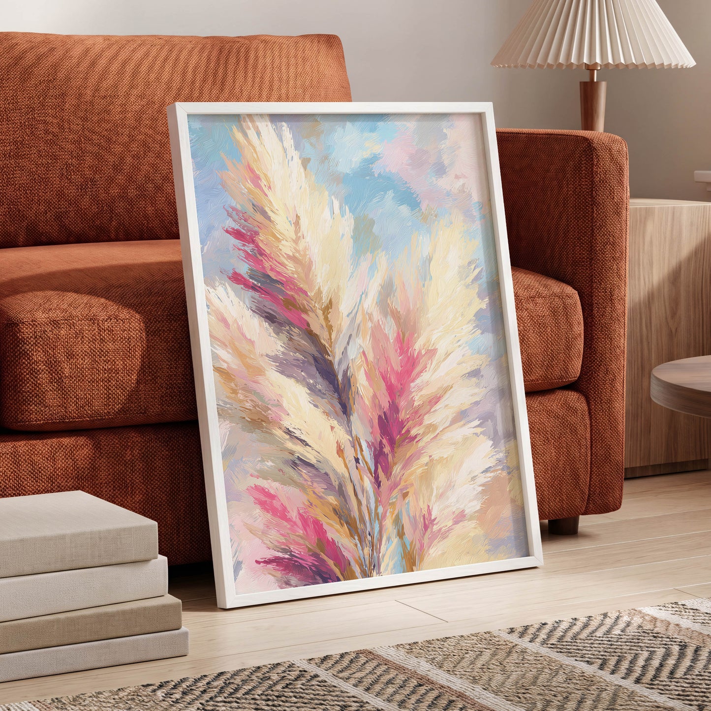 Pastel Plume Garden – wall art displayed in a styled interior, gallery view 6