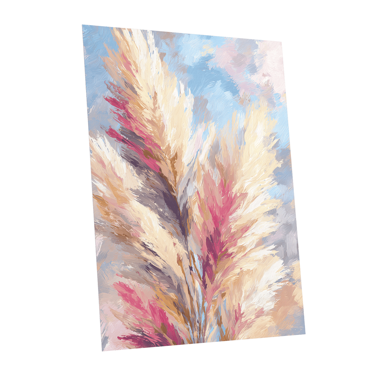 Pastel Plume Garden – unframed poster option