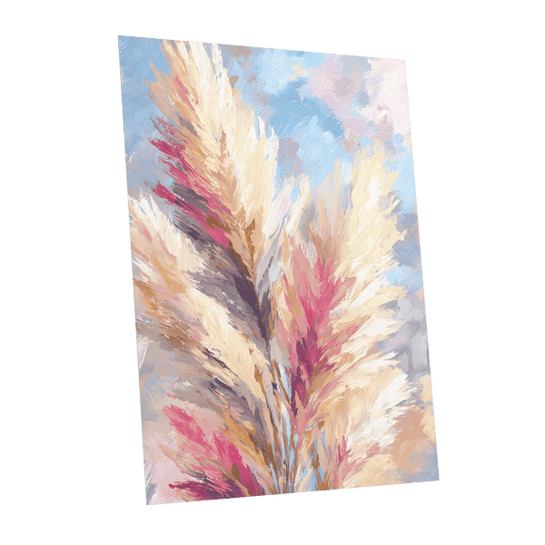 Pastel Plume Garden – unframed poster option