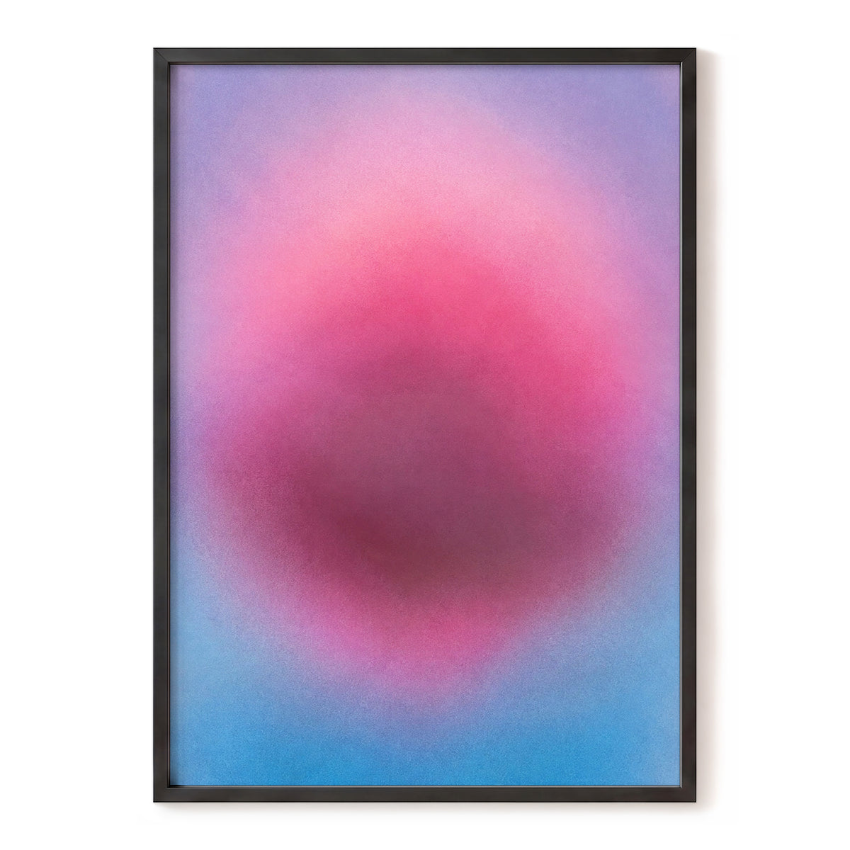 Pink in Soft Focus, pink, purple, blue abstract wall art, front artwork view