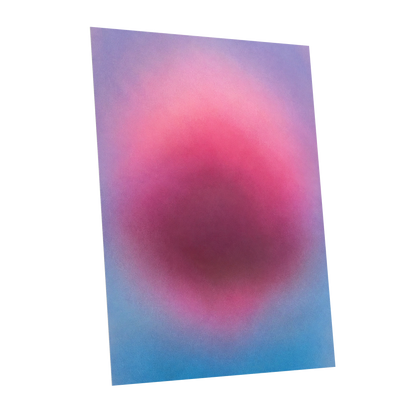 Pink in Soft Focus, pink, purple, blue abstract wall art shown as a unframed poster wall art print