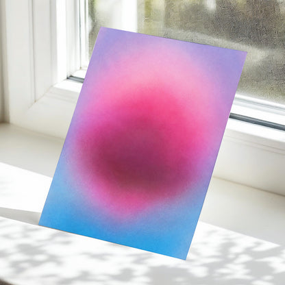 Pink in Soft Focus, pink, purple, blue abstract wall art displayed in a styled interior, gallery view 5