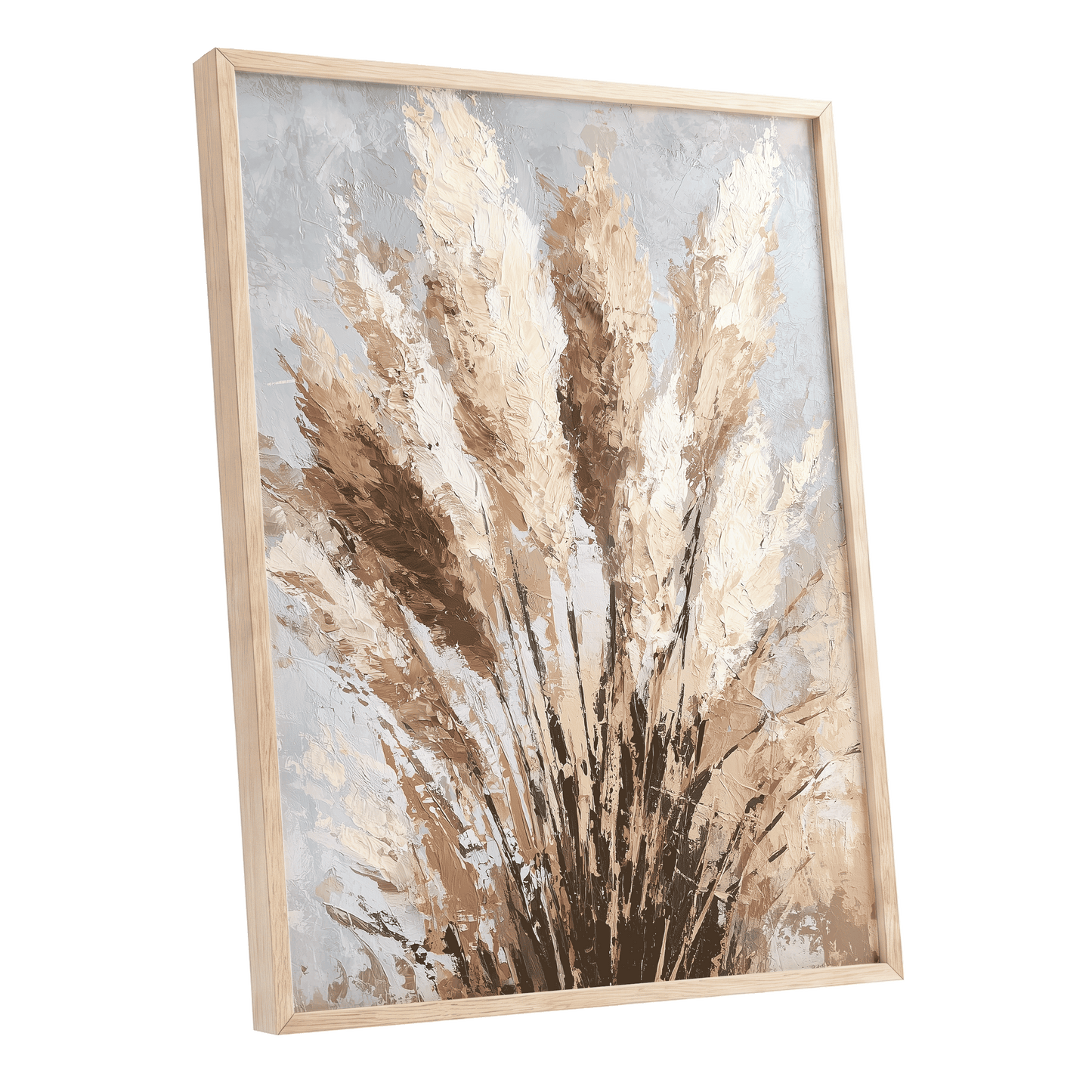 Plumes in Quiet Bloom – oak framed poster option