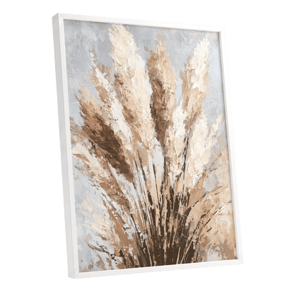 Plumes in Quiet Bloom – white framed poster option