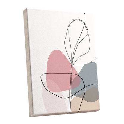 Quiet Botanical Lines – stretched canvas option