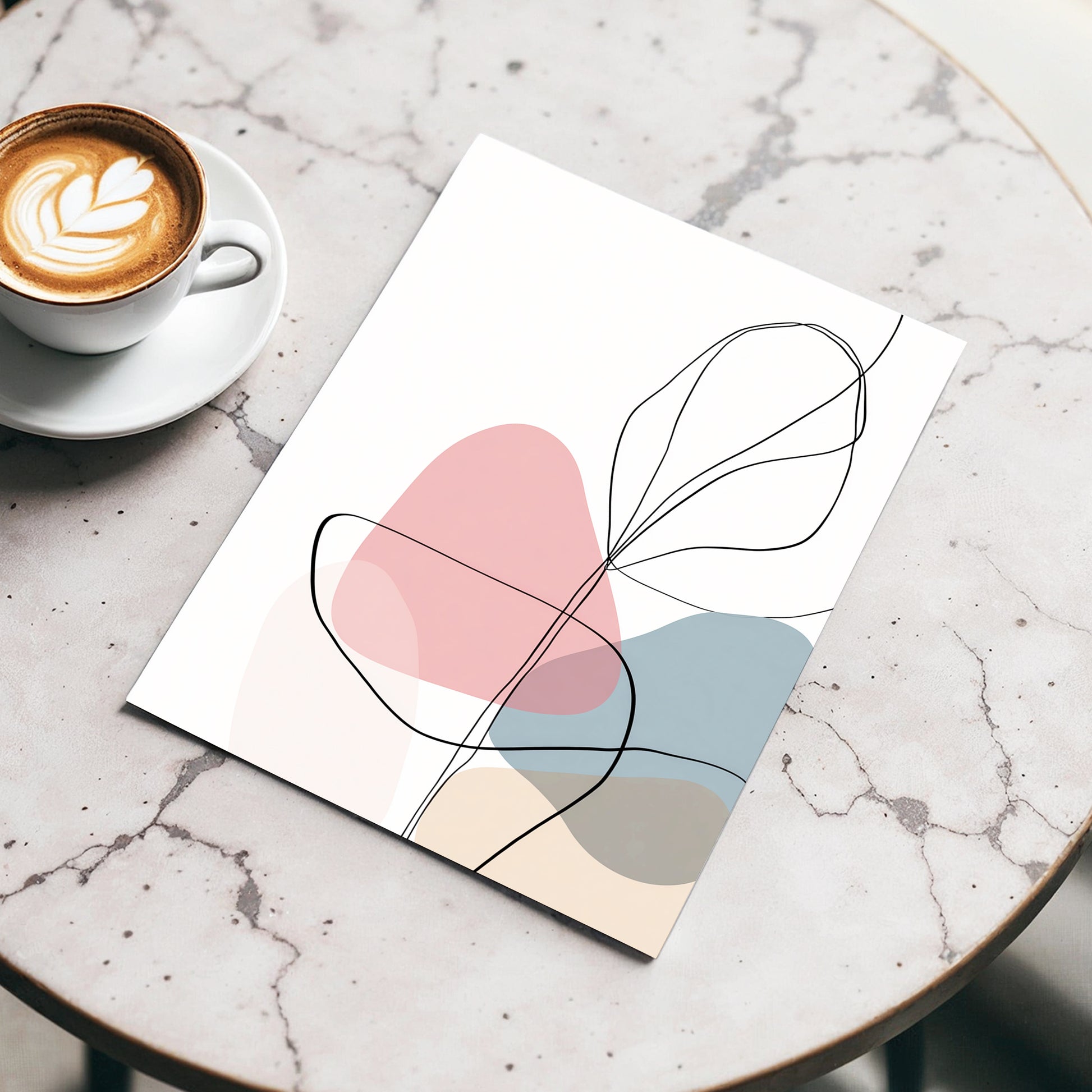 Quiet Botanical Lines – wall art displayed in a styled interior, gallery view 3