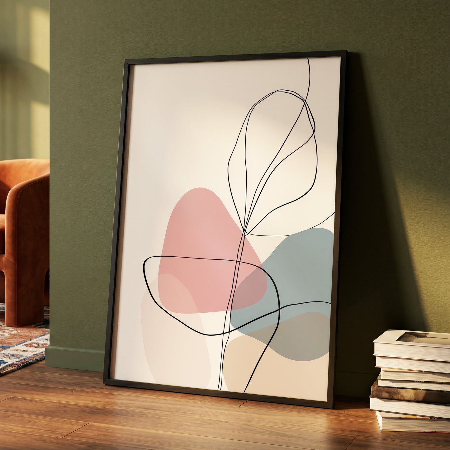 Quiet Botanical Lines – wall art displayed in a styled interior, gallery view 4