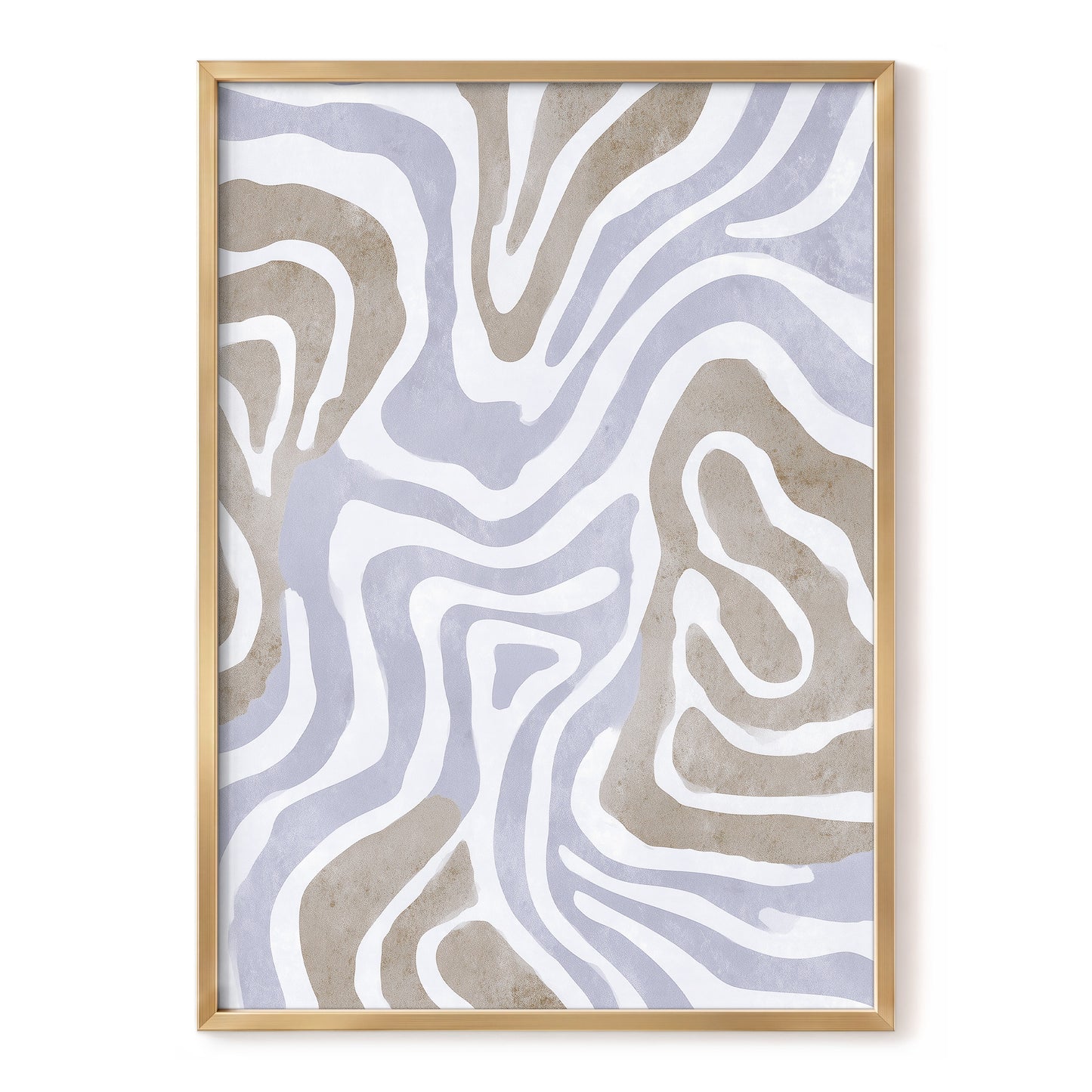 Quiet Contour Drift, white, gray, beige abstract wall art, front artwork view