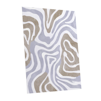 Quiet Contour Drift, white, gray, beige abstract wall art shown as a unframed poster wall art print