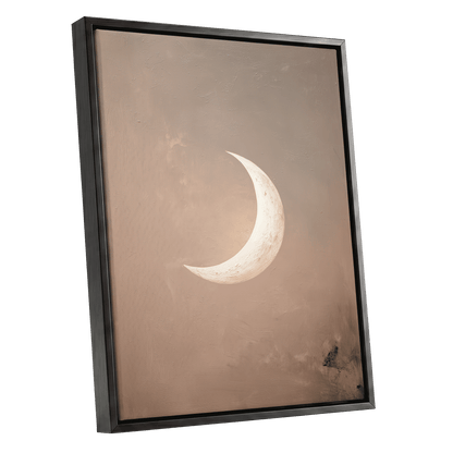 Quiet Crescent – black framed canvas option