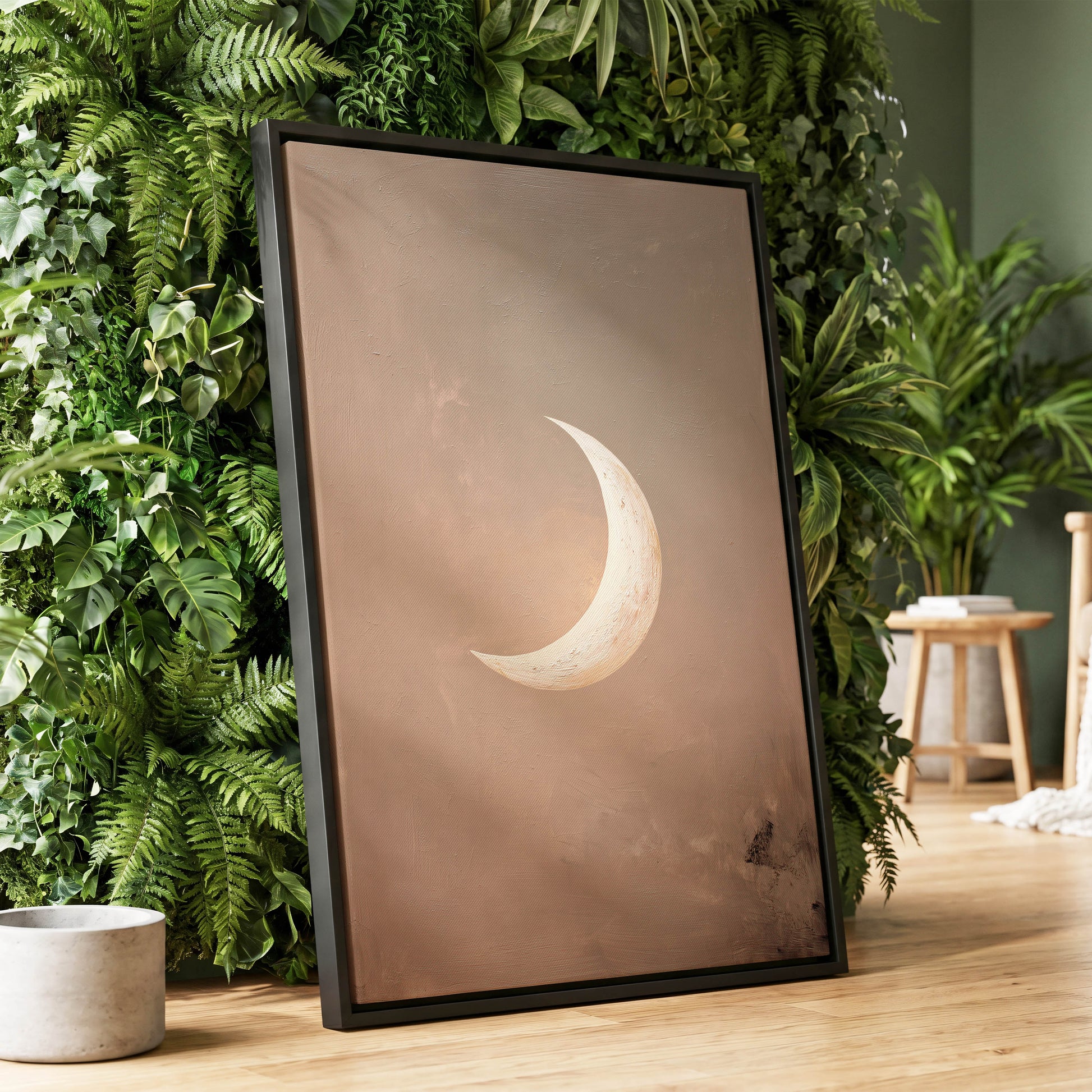 Quiet Crescent – wall art displayed in a styled interior, gallery view 1