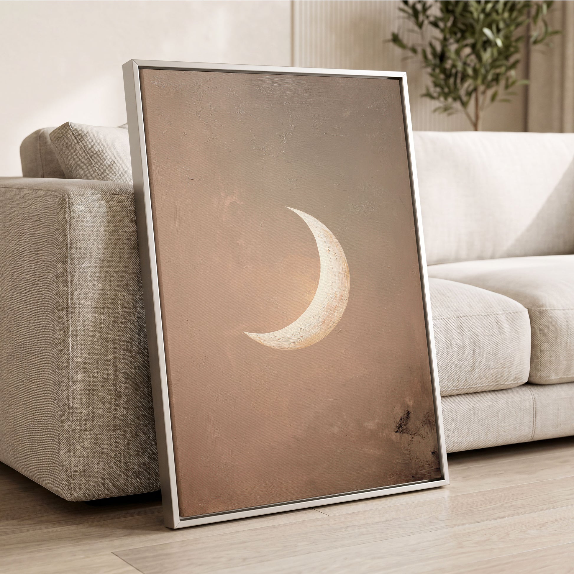 Quiet Crescent – wall art displayed in a styled interior, gallery view 2