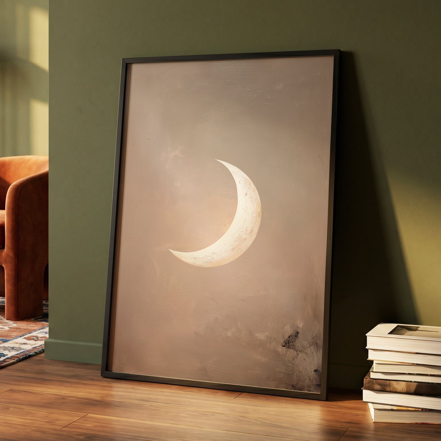 Quiet Crescent – wall art displayed in a styled interior, gallery view 4
