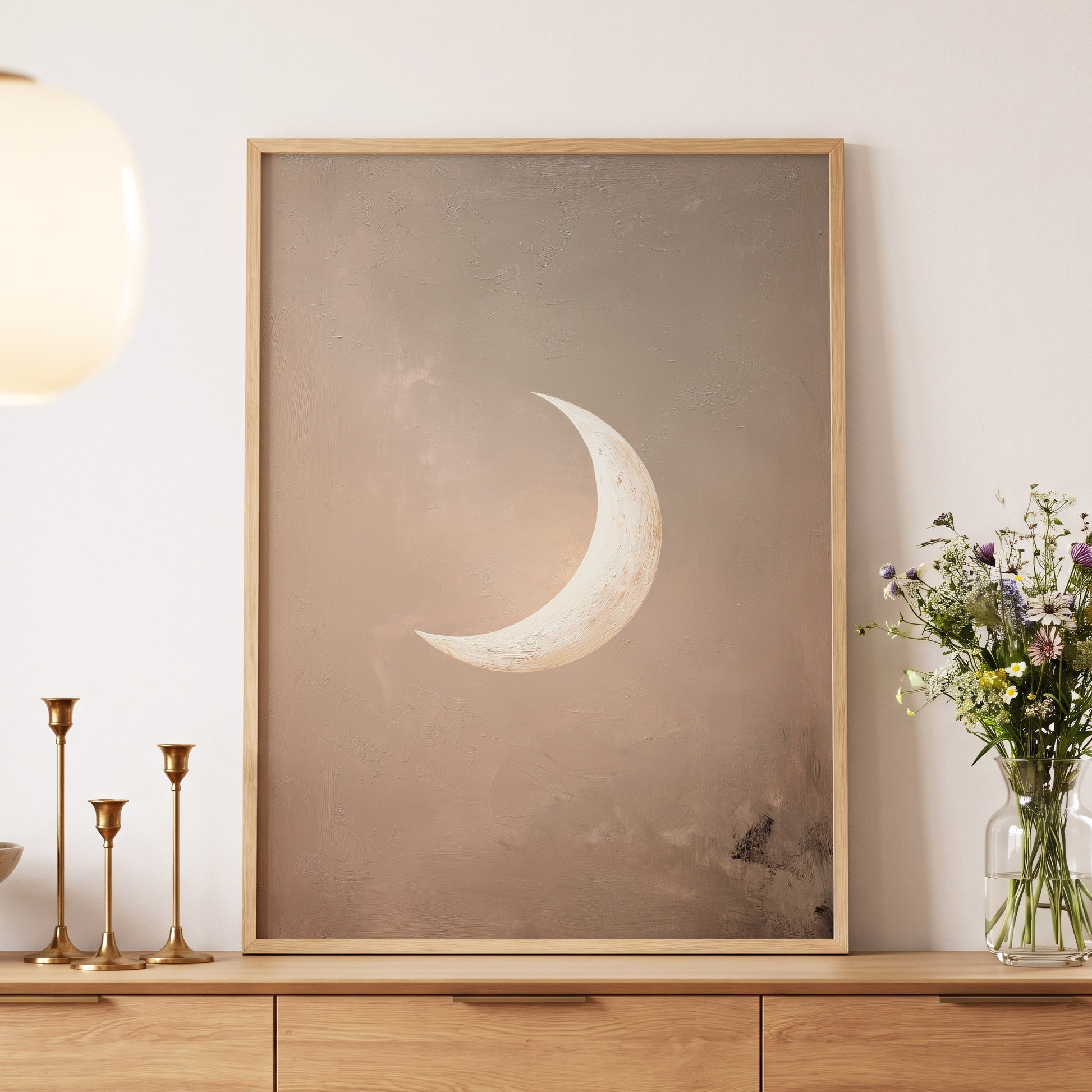 Quiet Crescent – wall art displayed in a styled interior, gallery view 5
