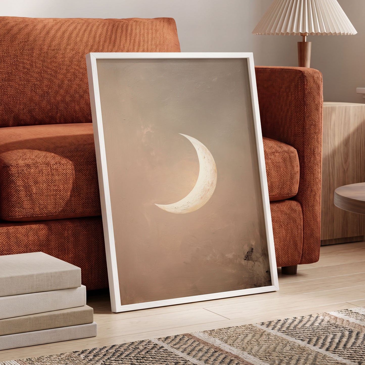 Quiet Crescent – wall art displayed in a styled interior, gallery view 6
