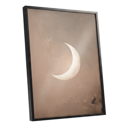 Quiet Crescent – black framed poster option