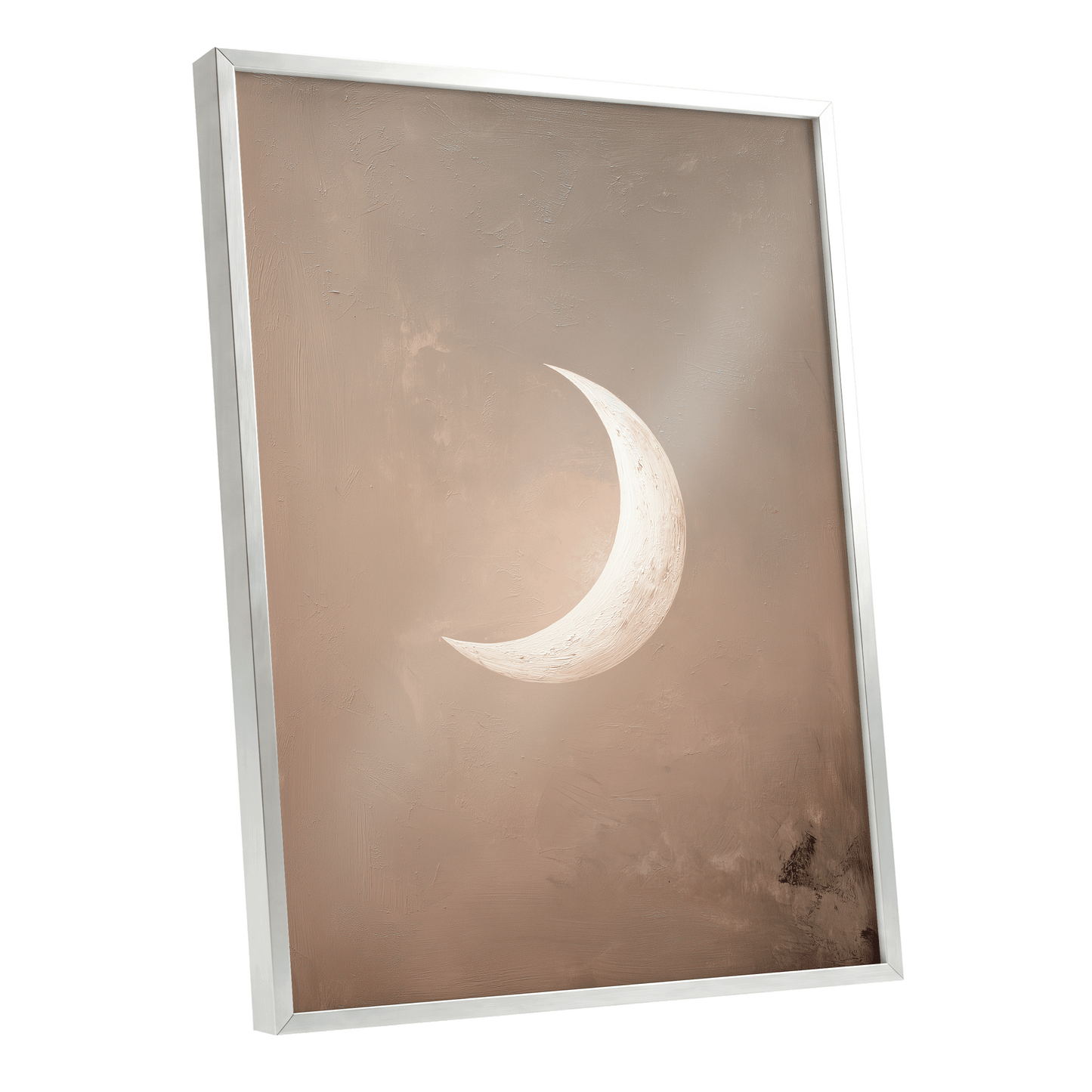 Quiet Crescent – silver framed poster option