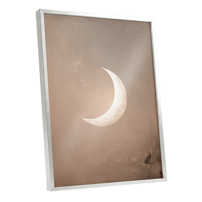 Quiet Crescent – silver framed poster option