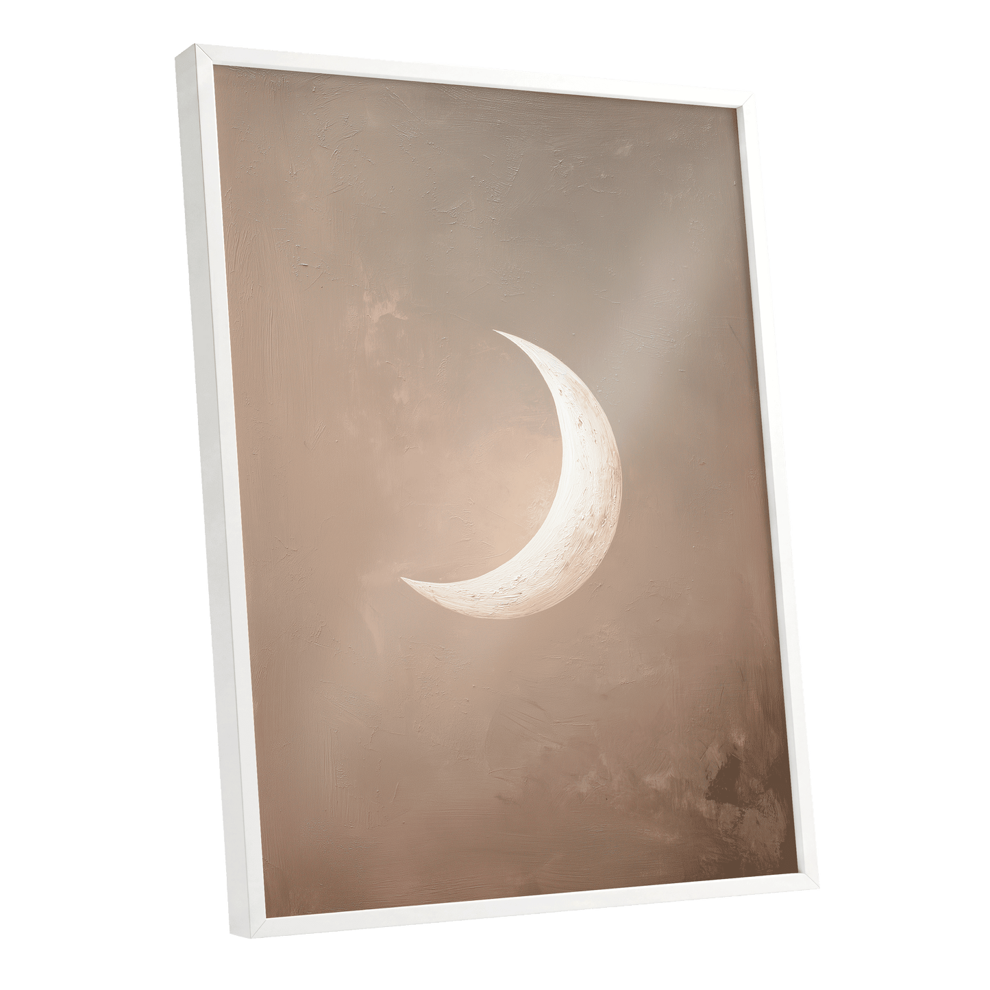 Quiet Crescent – white framed poster option