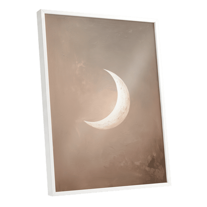 Quiet Crescent – white framed poster option