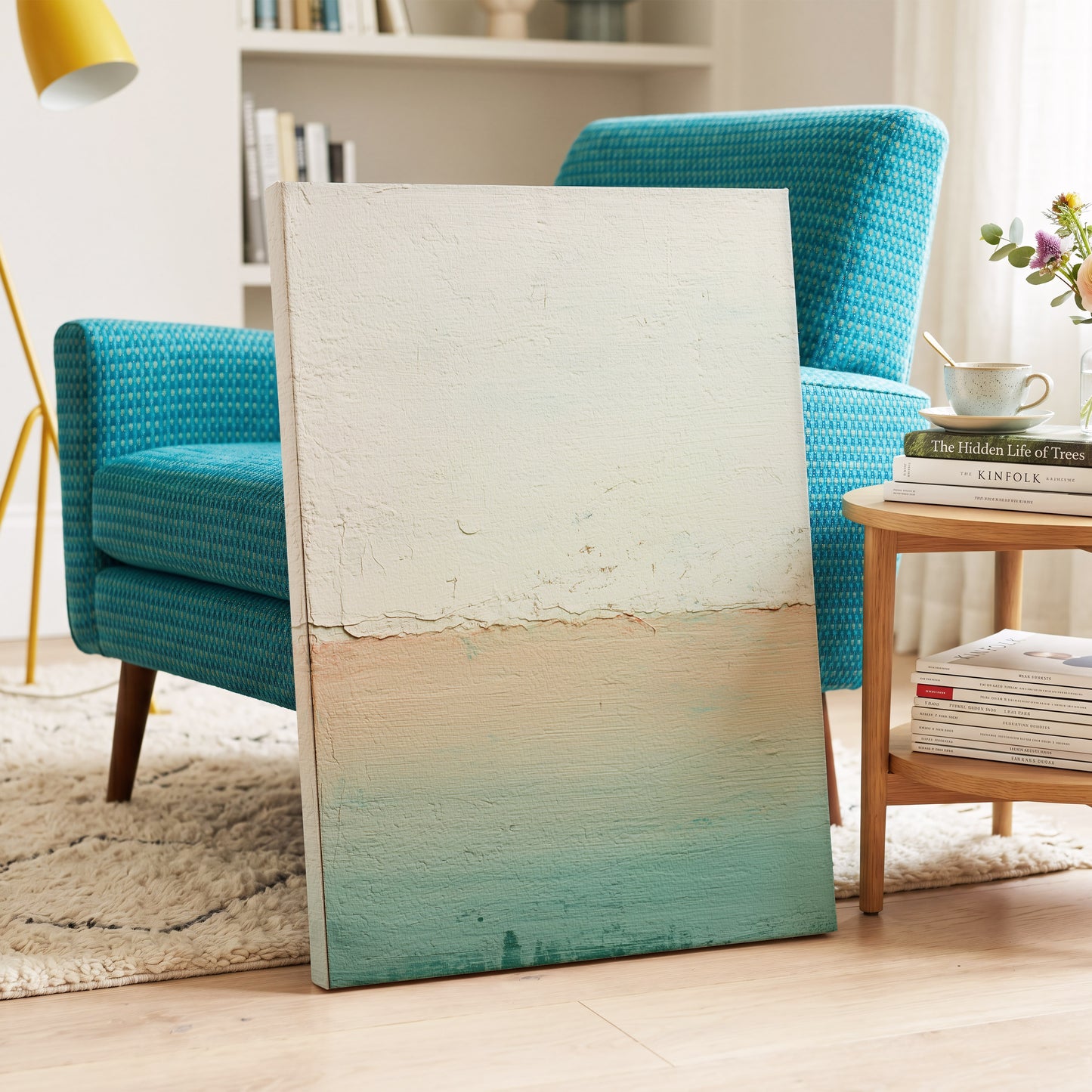 Quiet Divide – canvas wall art in a styled interior, gallery view 2