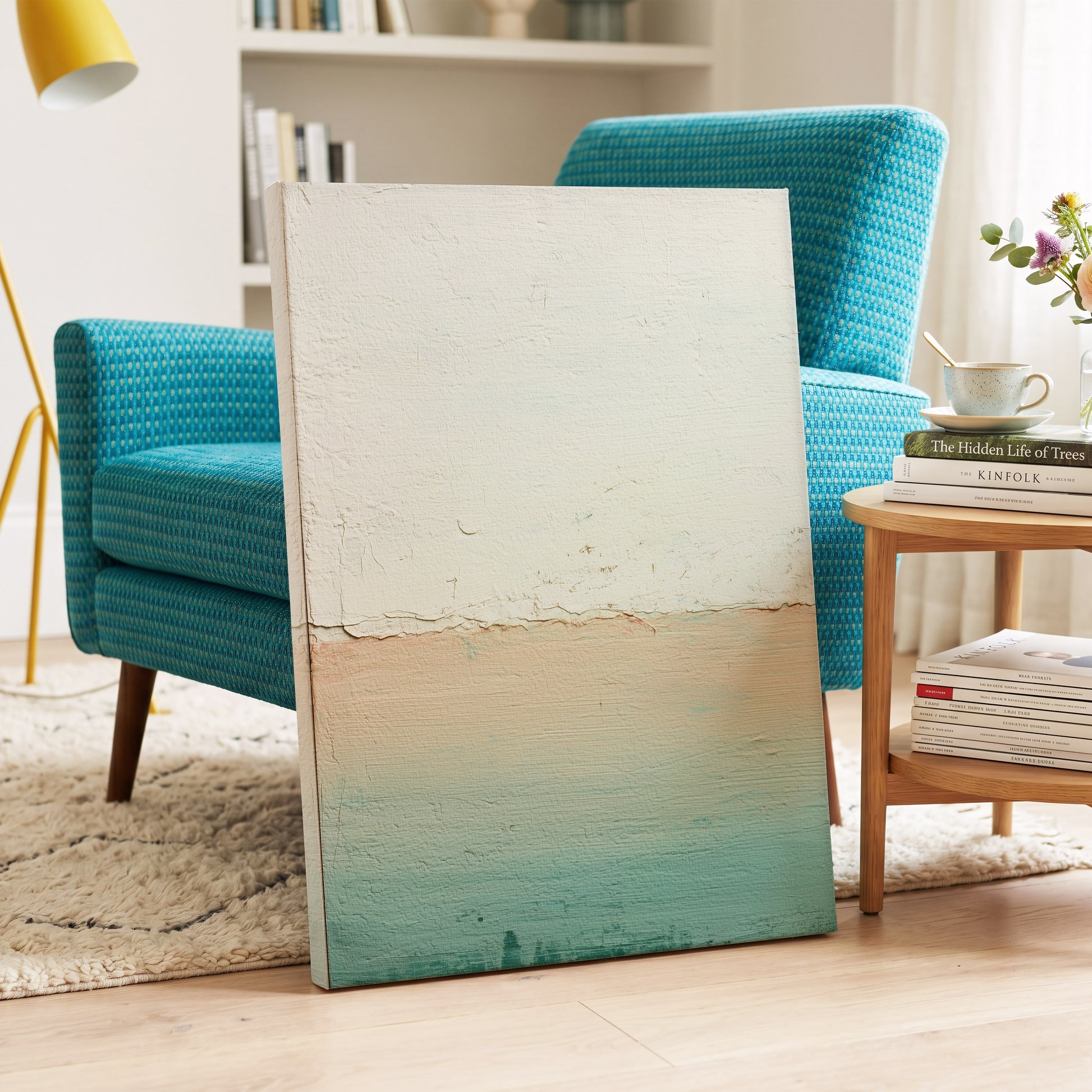 Quiet Divide – canvas wall art in a styled interior, gallery view 2