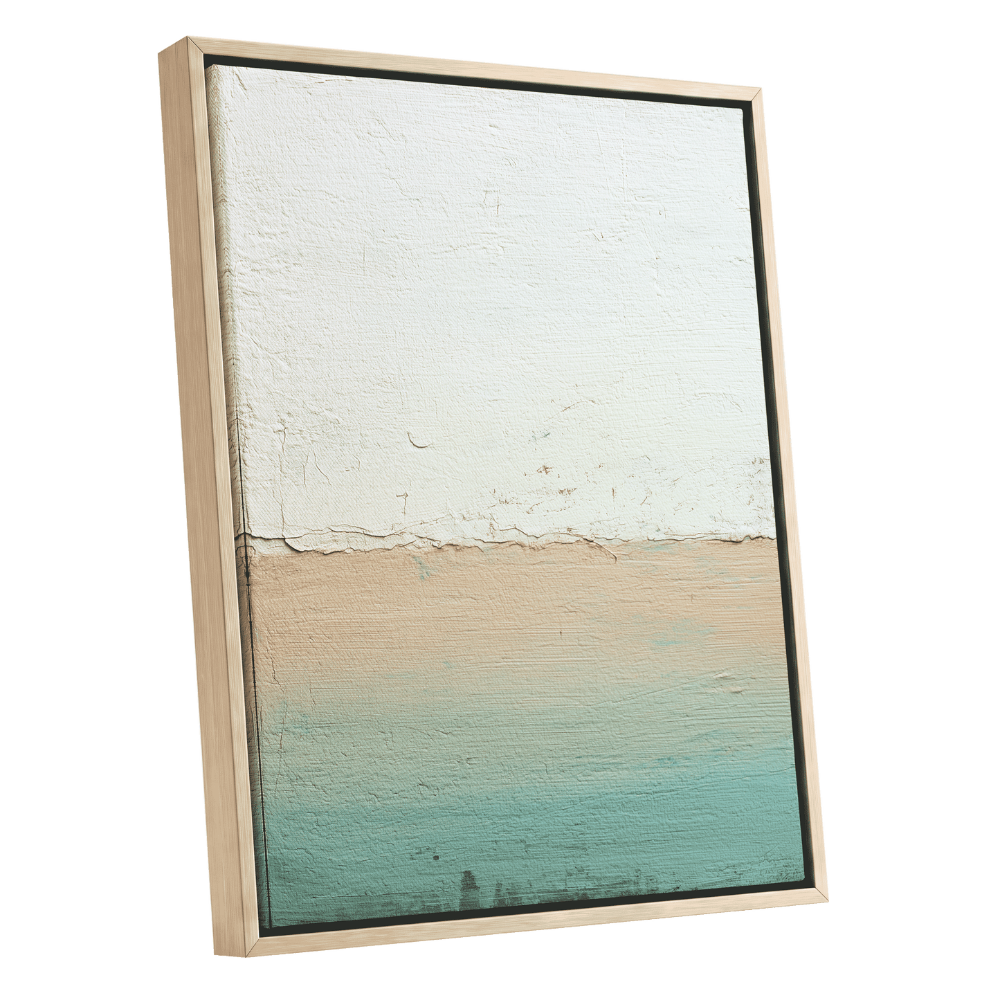 Quiet Divide – oak framed canvas option