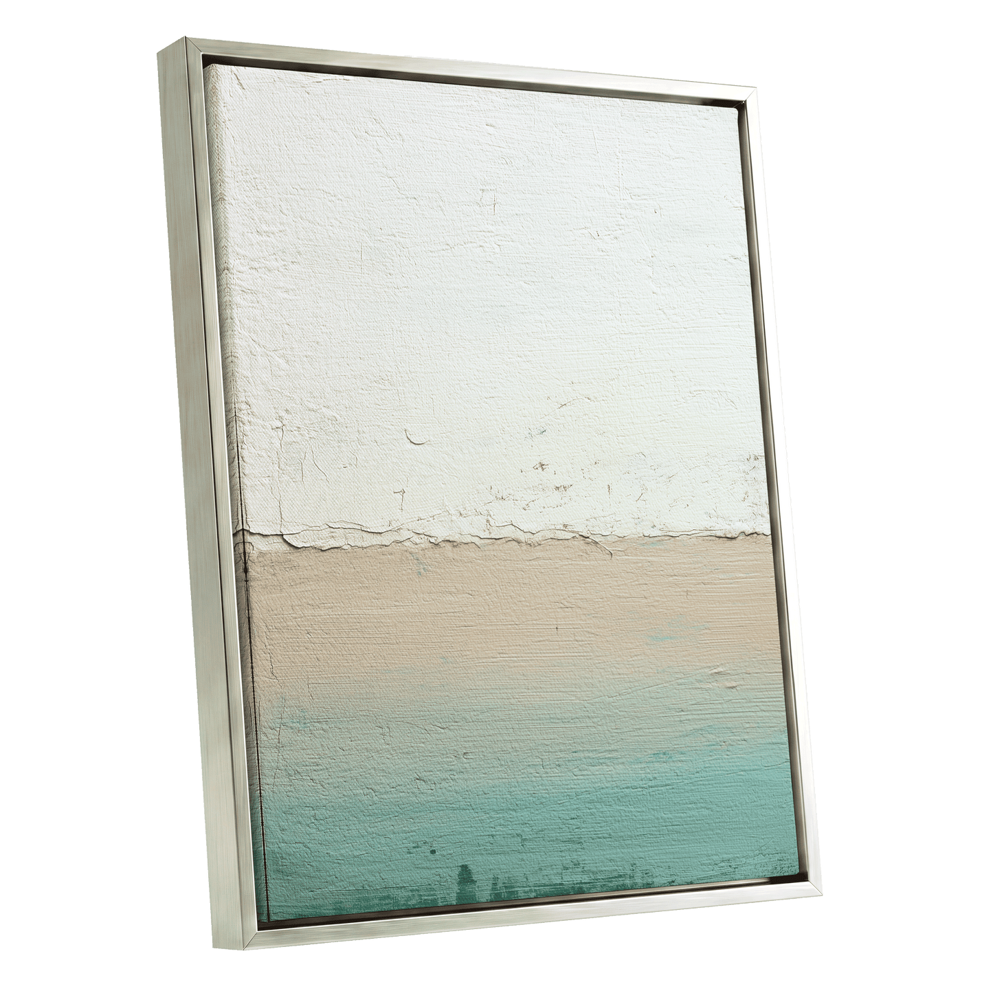 Quiet Divide – silver framed canvas option