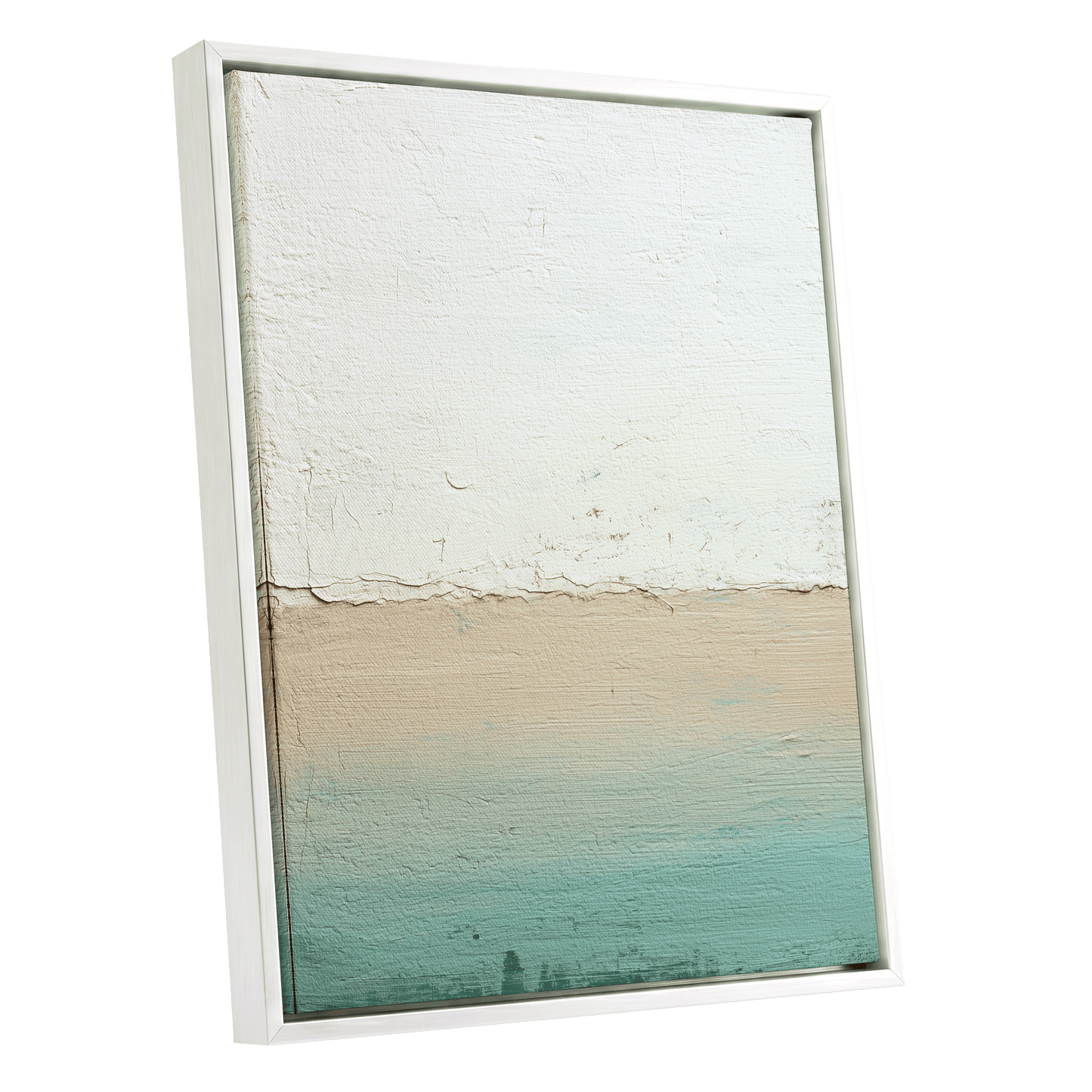 Quiet Divide – white framed canvas option