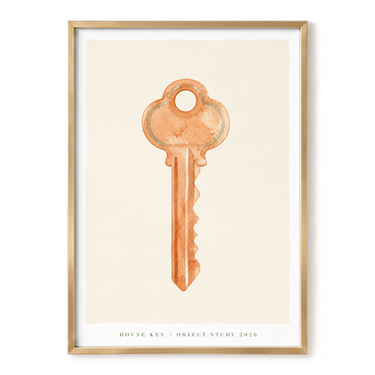 Quiet Key Study, orange, brown, beige minimalist wall art, front artwork view