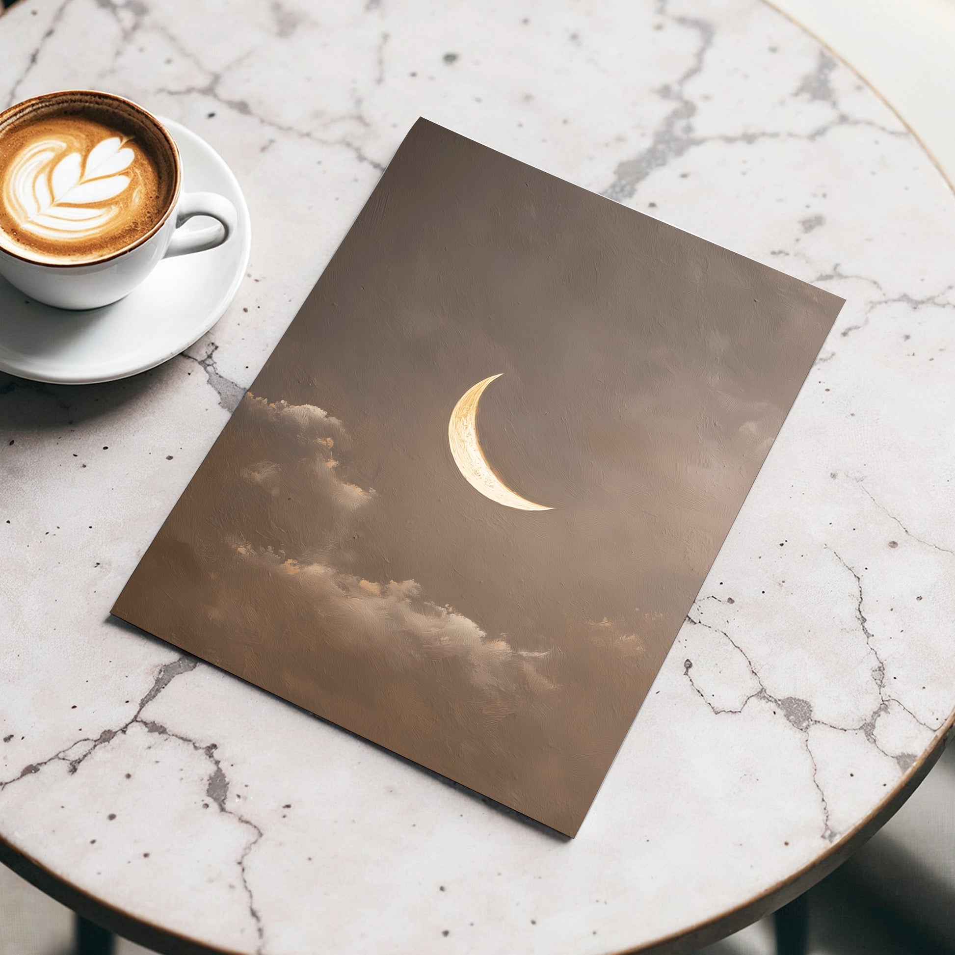Quiet Lunar Drift – wall art displayed in a styled interior, gallery view 3