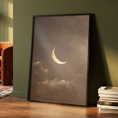 Quiet Lunar Drift – wall art displayed in a styled interior, gallery view 4
