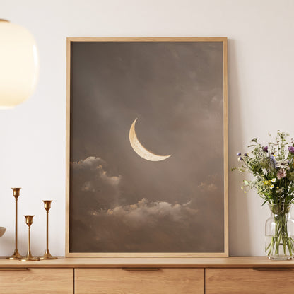 Quiet Lunar Drift – wall art displayed in a styled interior, gallery view 5