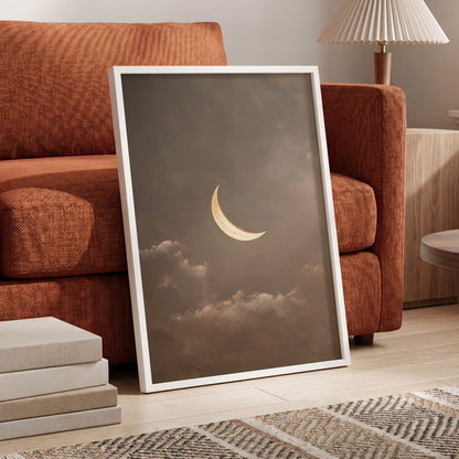 Quiet Lunar Drift – wall art displayed in a styled interior, gallery view 6