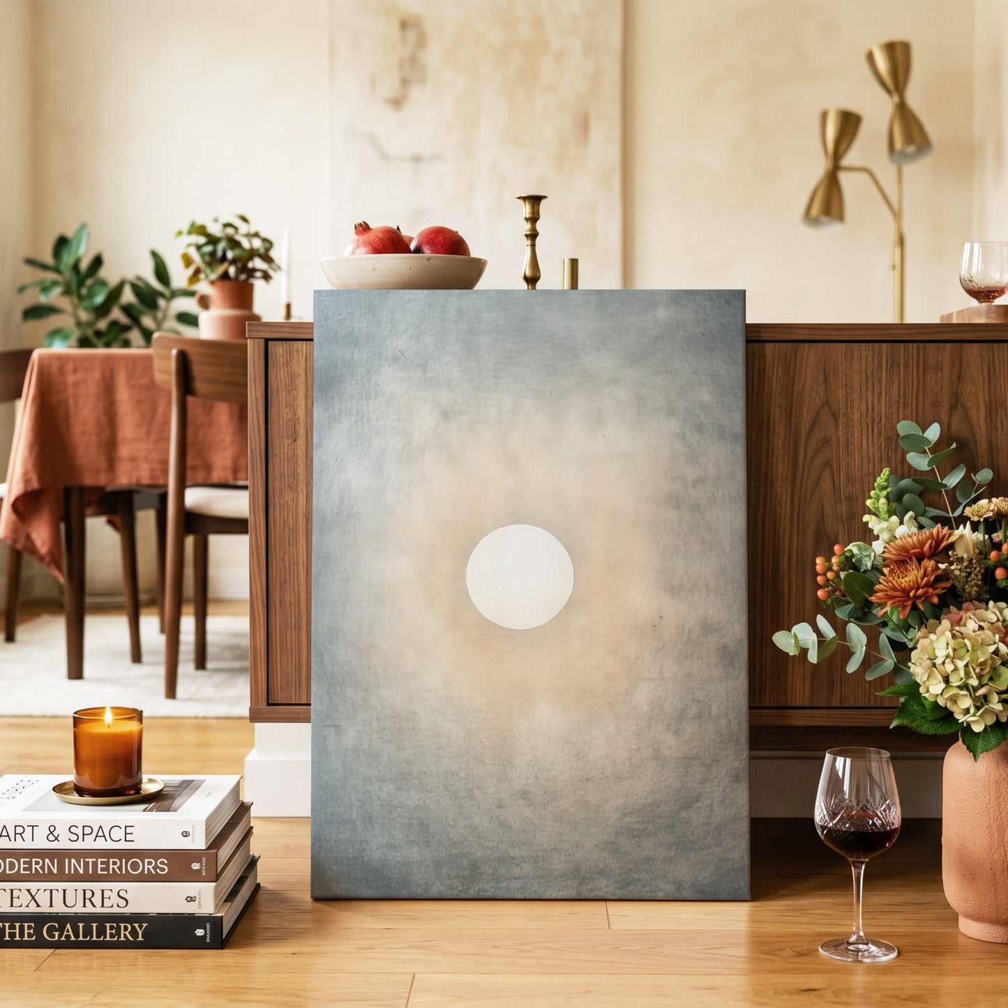 Quiet Orbit – canvas wall art in a styled interior, gallery view 2