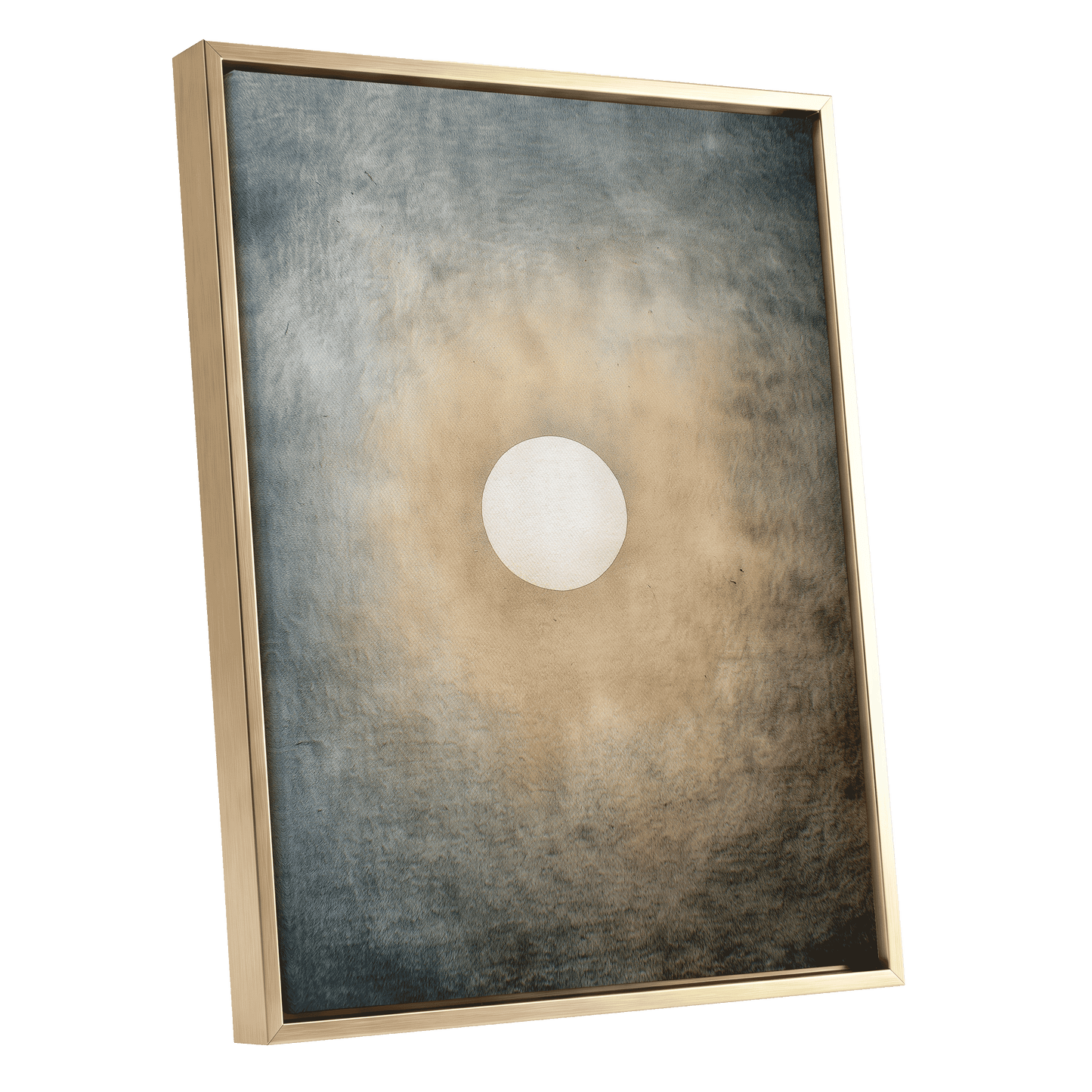 Quiet Orbit – gold framed canvas option