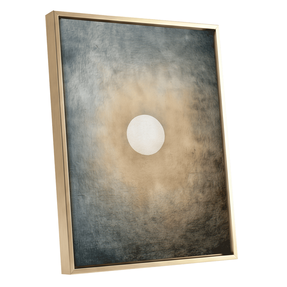 Quiet Orbit – gold framed canvas option