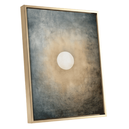 Quiet Orbit – gold framed canvas option