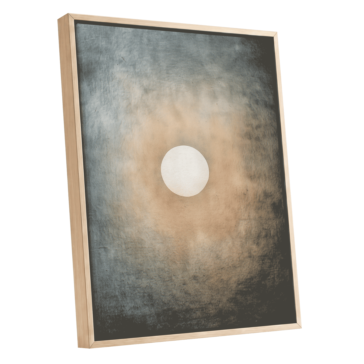 Quiet Orbit – oak framed canvas option
