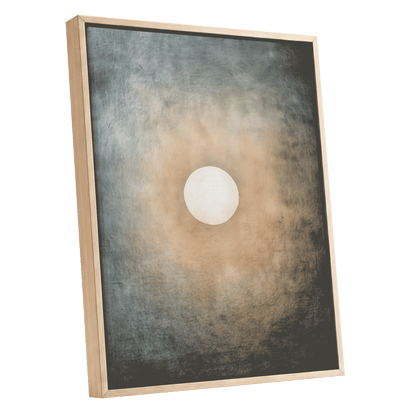 Quiet Orbit – oak framed canvas option