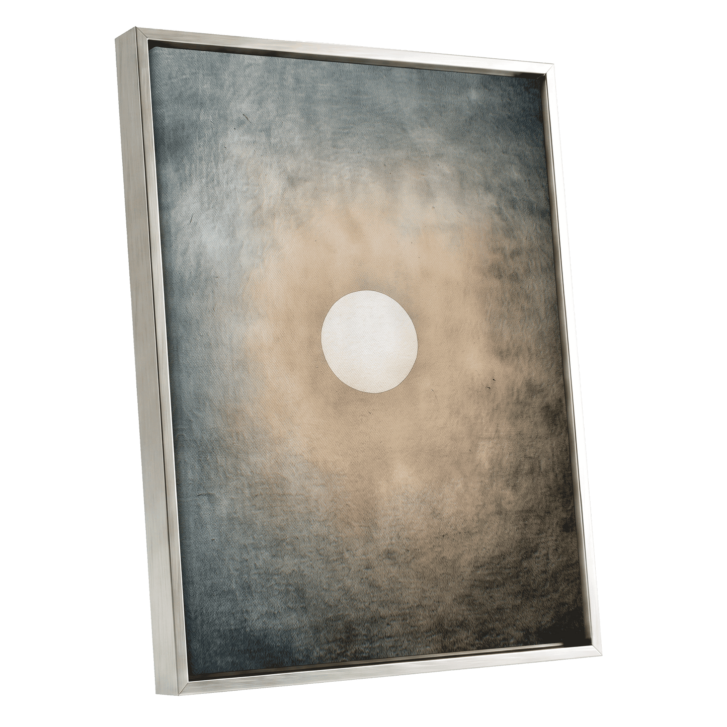 Quiet Orbit – silver framed canvas option