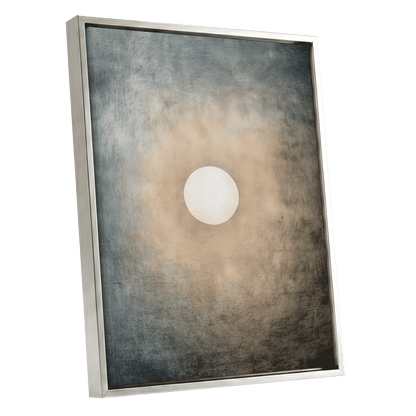 Quiet Orbit – silver framed canvas option